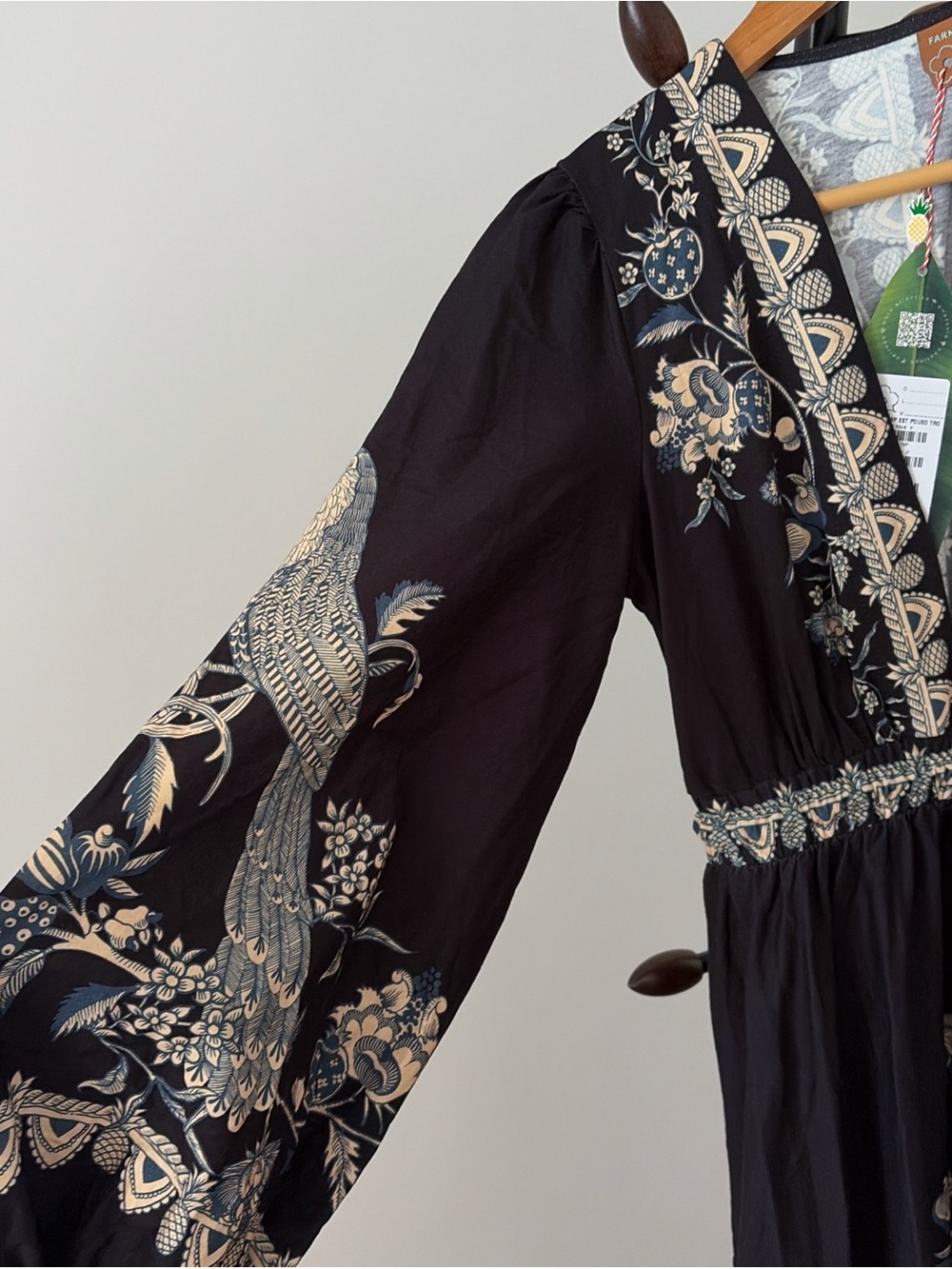 FARM Rio Boho Black Floral Embroidered Maxi Dress - Picture 5 of 7